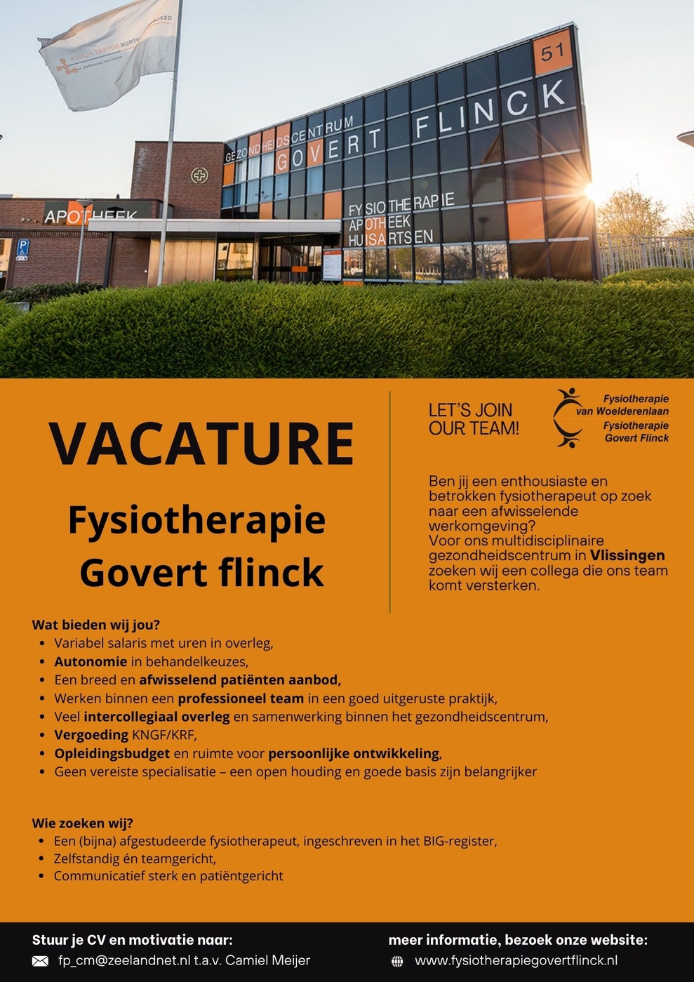 Vacature Fysiotherapie